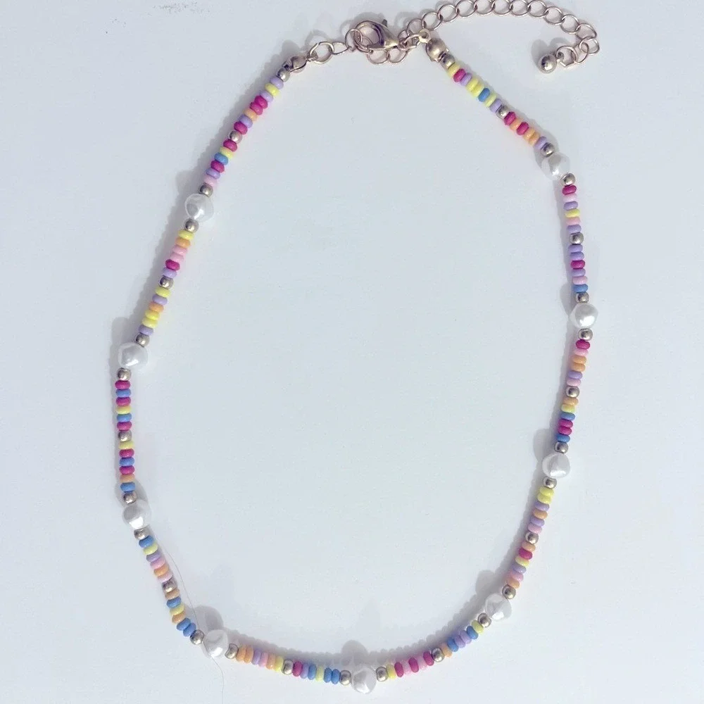 Art Class And Wild Fable Necklaces Hoop Earrings Bundle Gold Tone Colorful